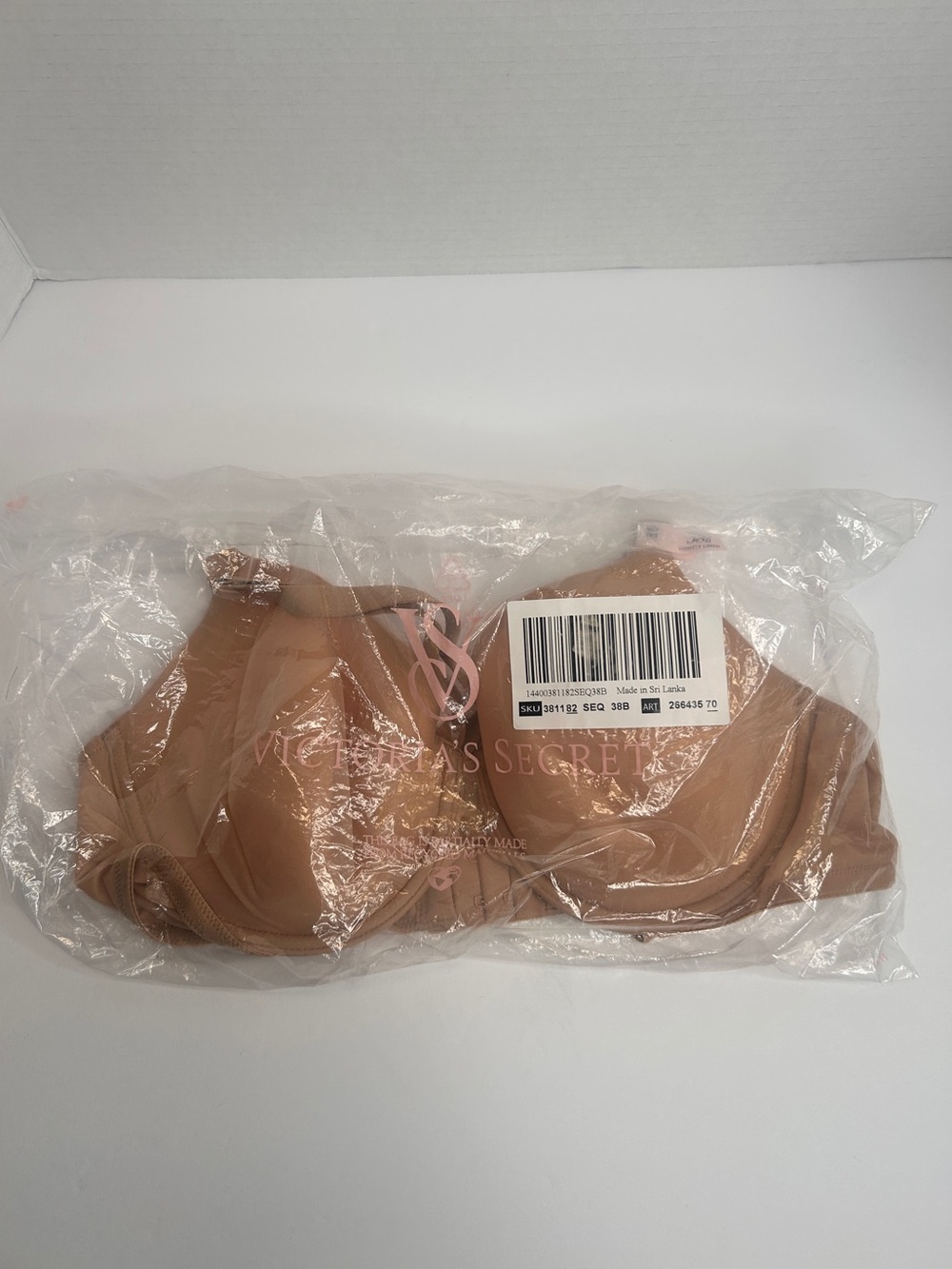 Victoria’s Secret Lightly Lined Full Coverage Bra, 38B, Nude, Tan